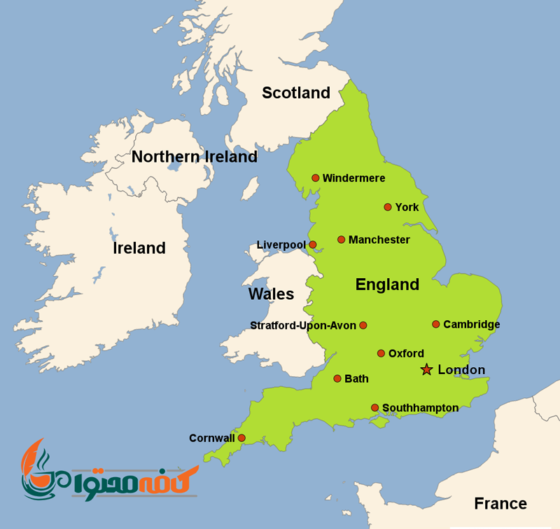 نقشه بریتانیا